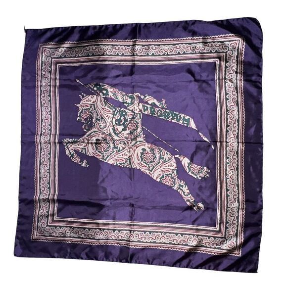 Vintage Burberry Equestrian Silk Scarf - Picture 1 of 6